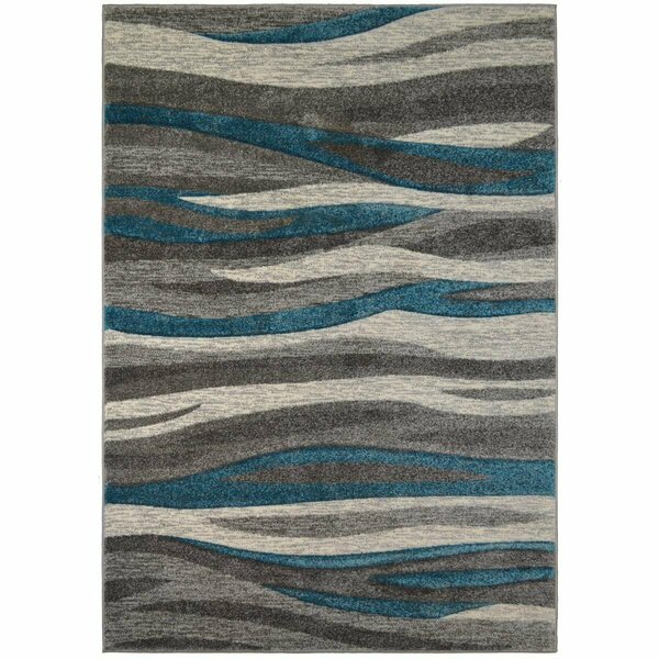 Mayberry Rug 2 ft. 3 in. x 7 ft. 7 in. Tacoma Impulse Area Rug, Gray TC8436 2X8